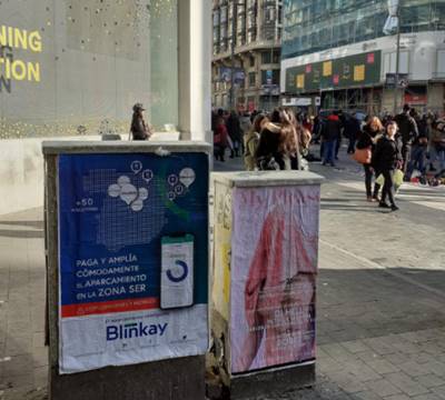 Pegada de carteles Madrid en exteriore